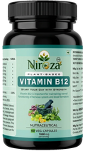 Niroza Plant-Based Vitamin B12 bottle, 60 veg capsules