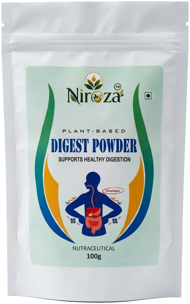 Niroza Plant-Based Digest Powder pouch, front, 100 g